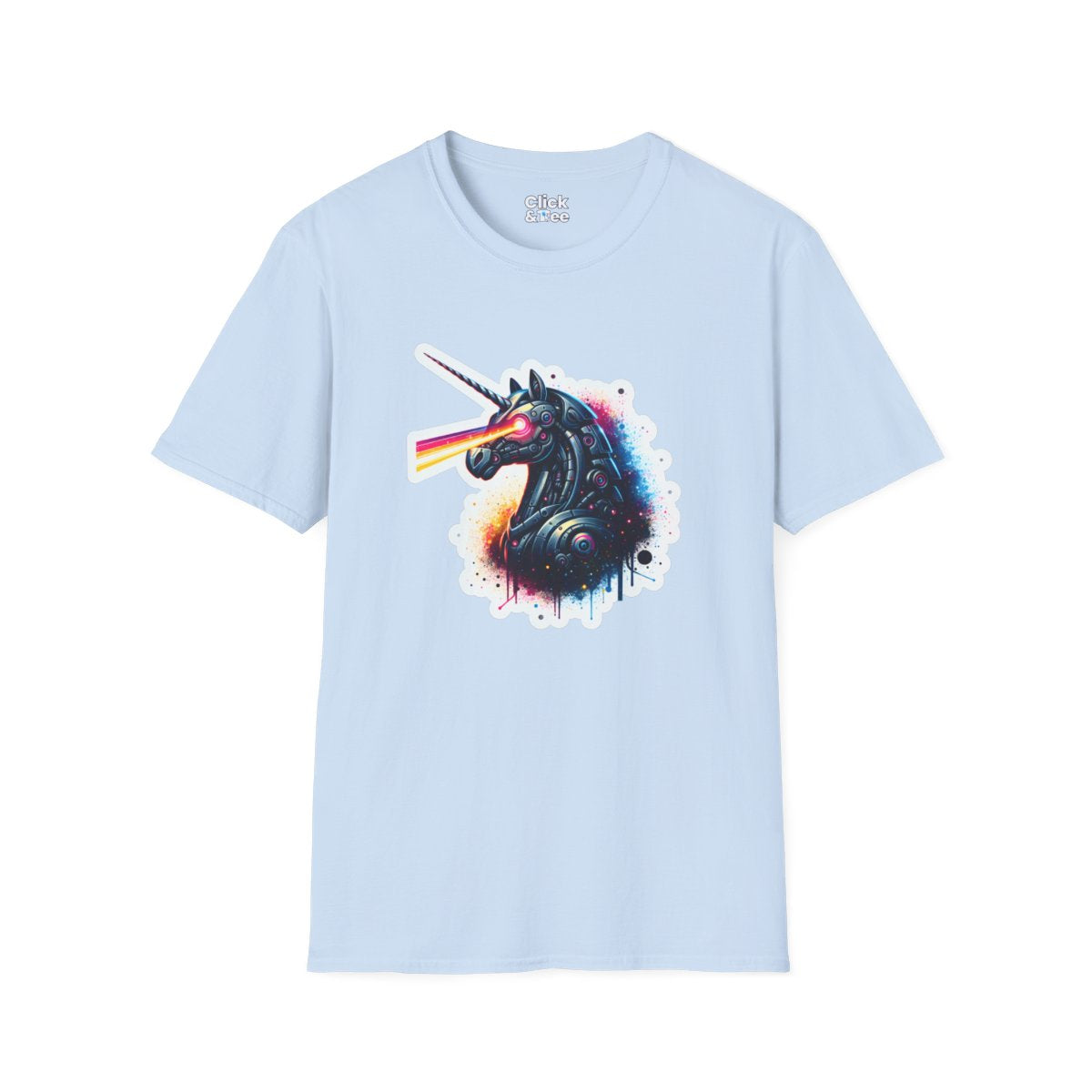 Color SplatterRobot Unicorn Unique T-Shirt Image 14