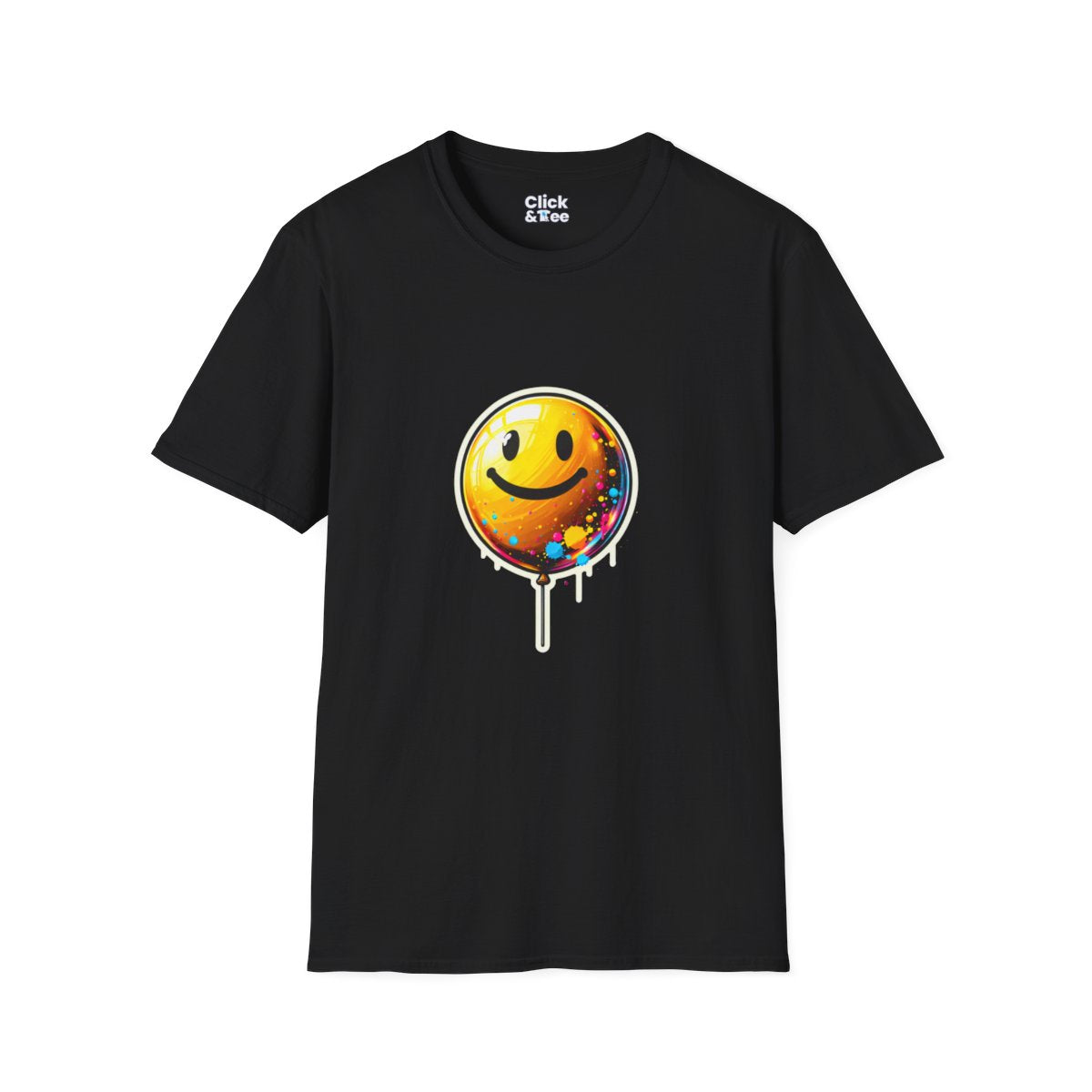 Color SplatterYellow Balloon Unique T-Shirt  Image 3