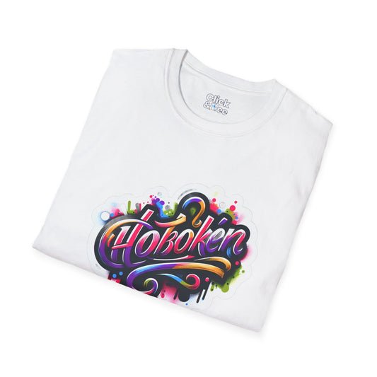 Color SplatterScript Unique T-Shirt Image 1