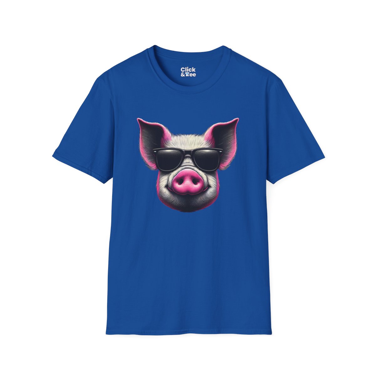 Graphic ArtPink Pig Face Unique T-Shirt Image 17