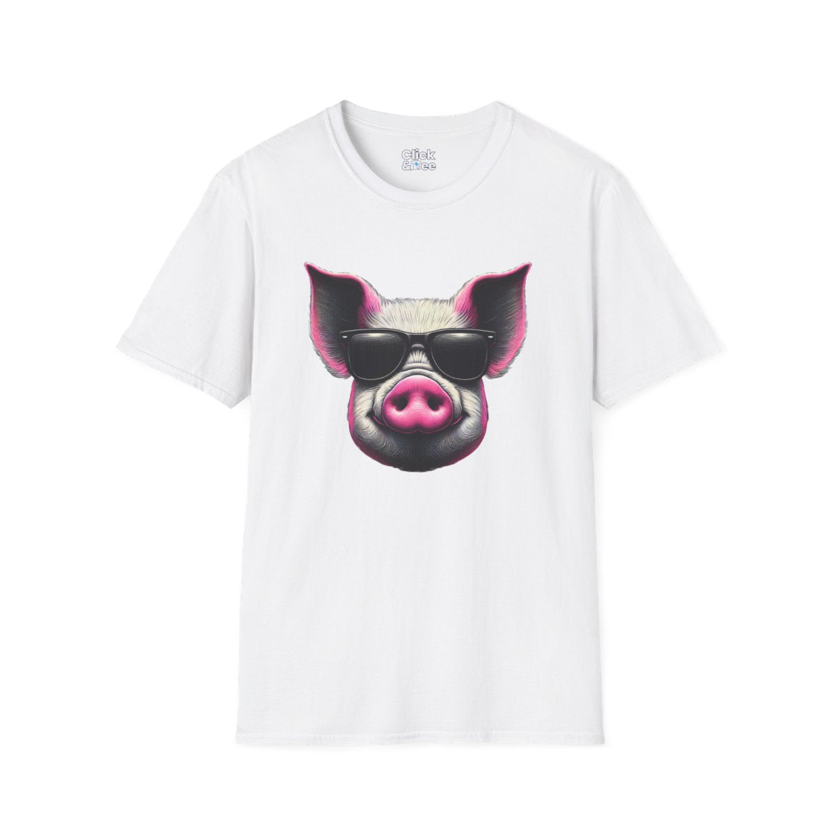 Graphic ArtPink Pig Face Tee Image 6