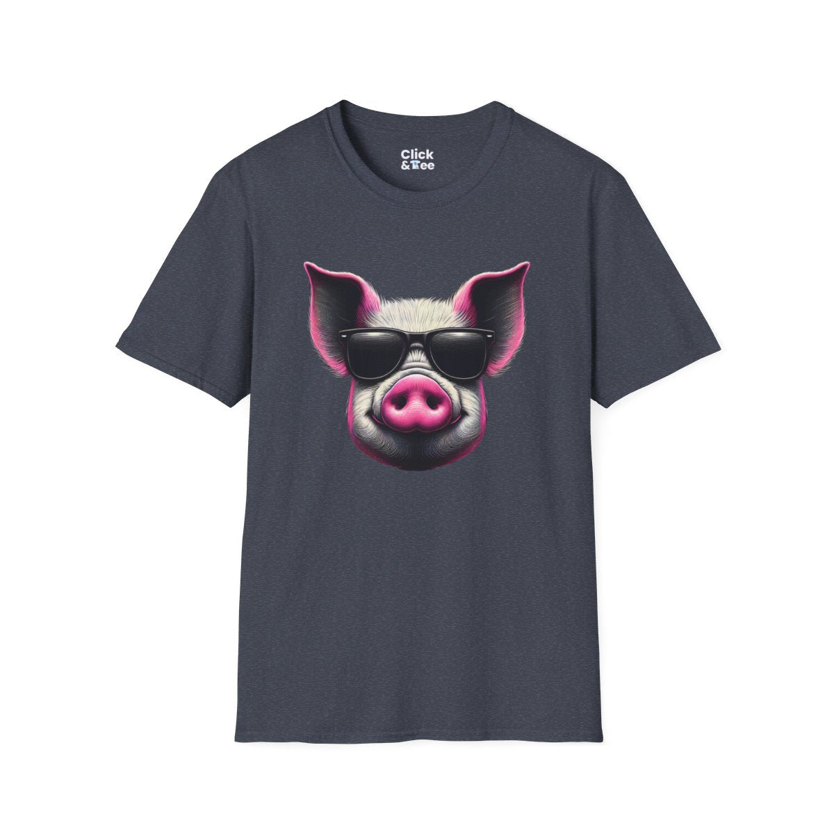 Graphic ArtPink Pig Face Unique T-Shirt Image 19