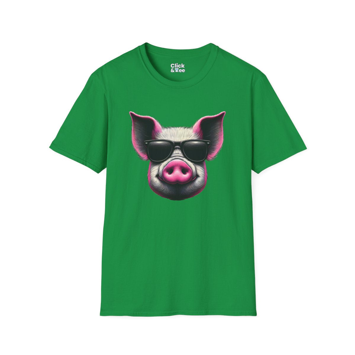 Graphic ArtPink Pig Face Unique T-Shirt Image 12