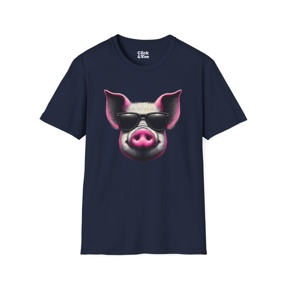 Graphic ArtPink Pig Face Unique T-Shirt Image 18