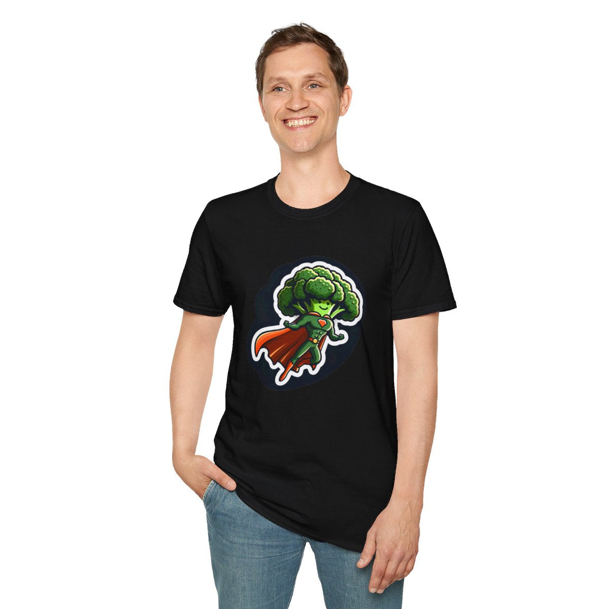Graphic ArtBroccoli Superhero Unique T-Shirt  Image 4