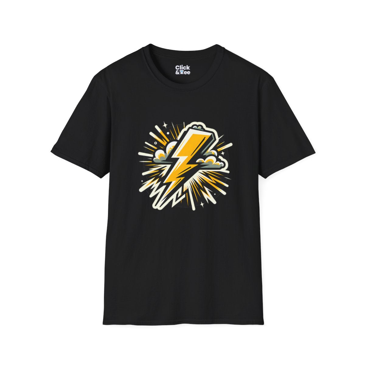 Graphic ArtLightning Bolt Unique T-Shirt  Image 3