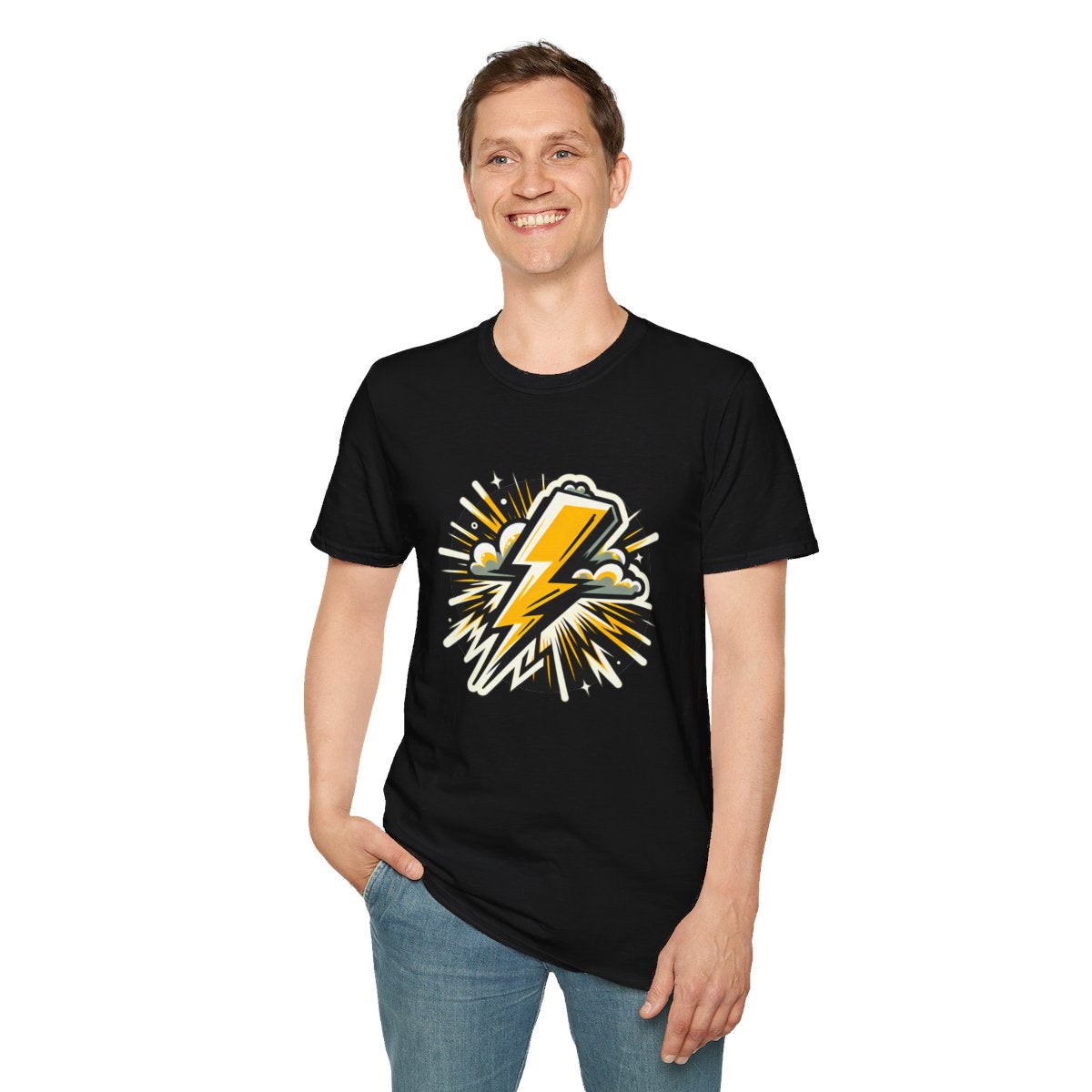 Graphic ArtLightning Bolt Unique T-Shirt  Image 4