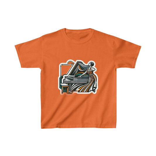 Kids Art DecoPianist T-Shirt Image 1