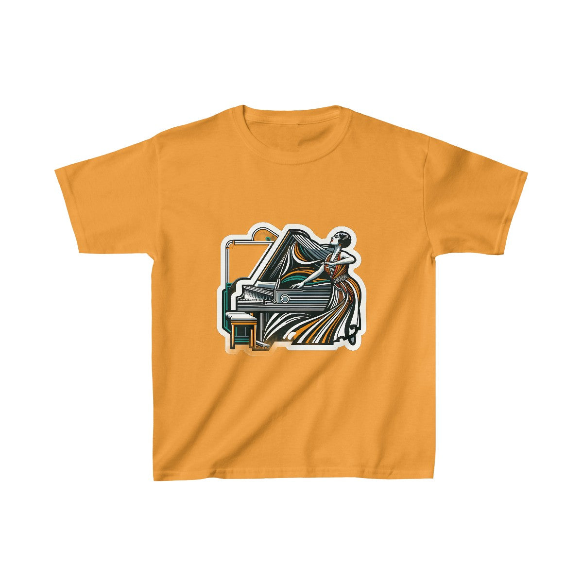 Kids Art DecoPianist T-Shirt  Image 5