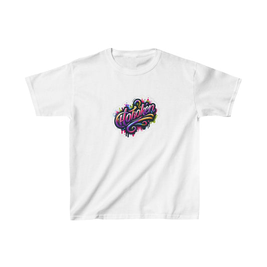 Kids Color SplatterScript T-Shirt Image 1