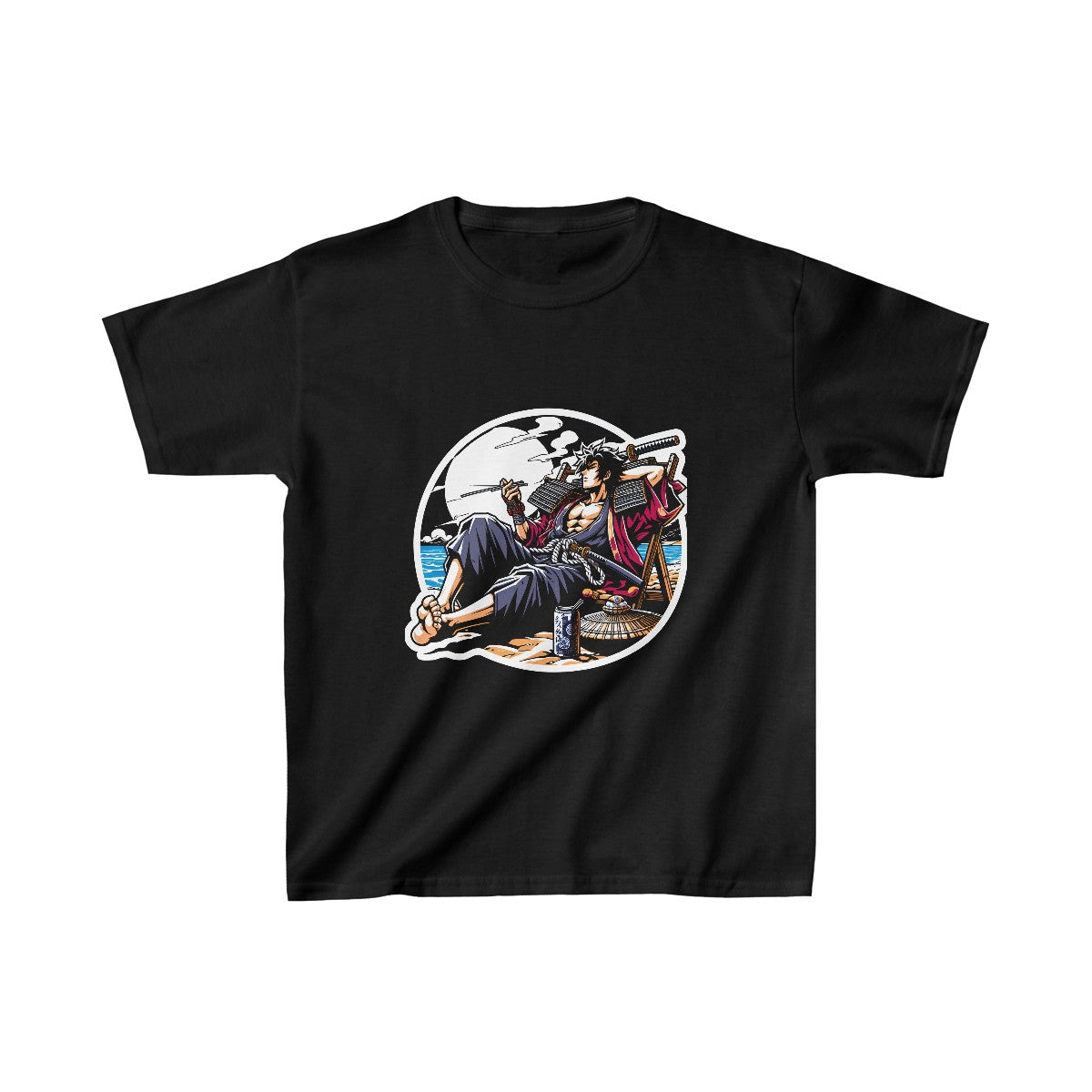 Kids Shonen AnimeSamurai Warrior T-Shirt  Image 3