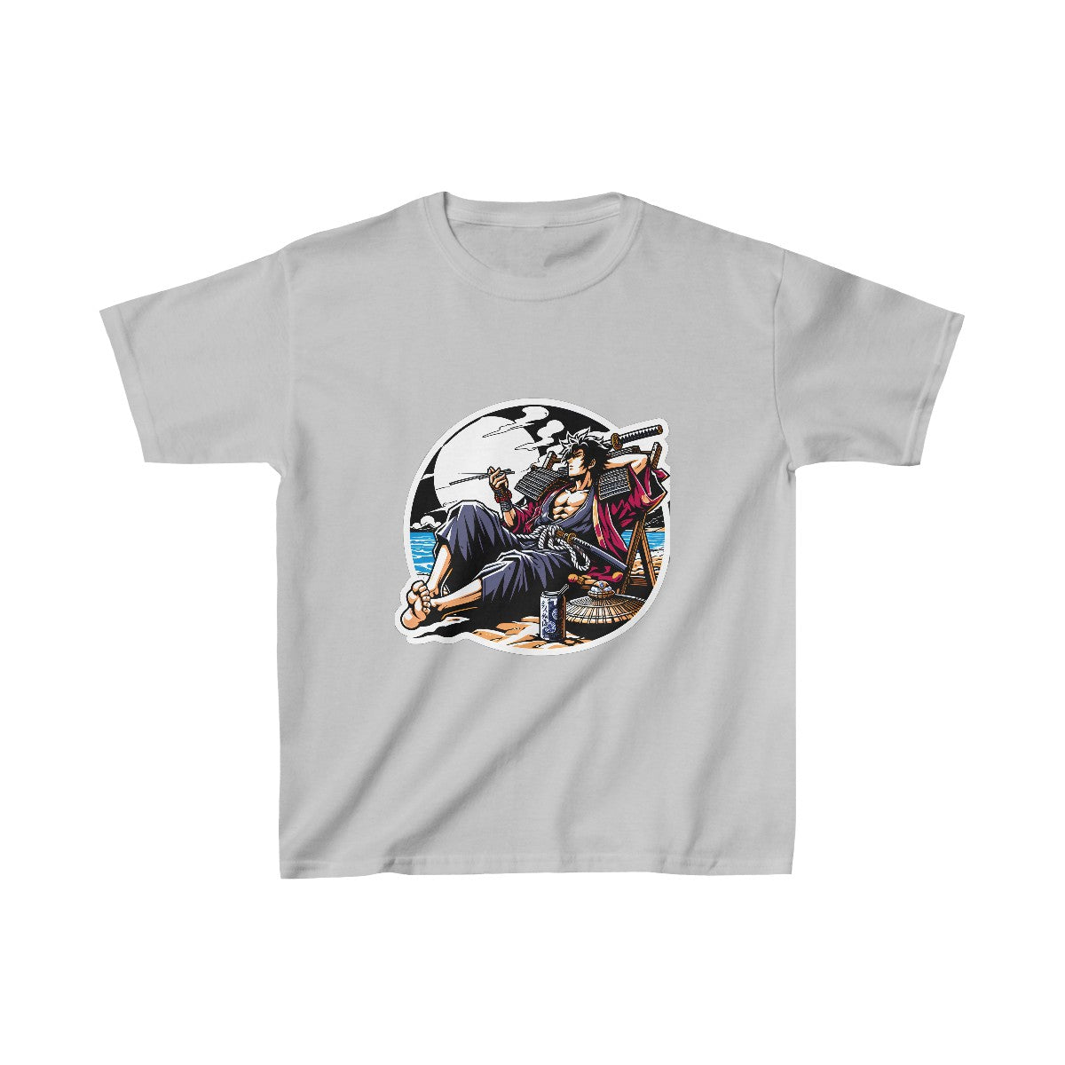 Kids Shonen AnimeSamurai Warrior T-Shirt  Image 4