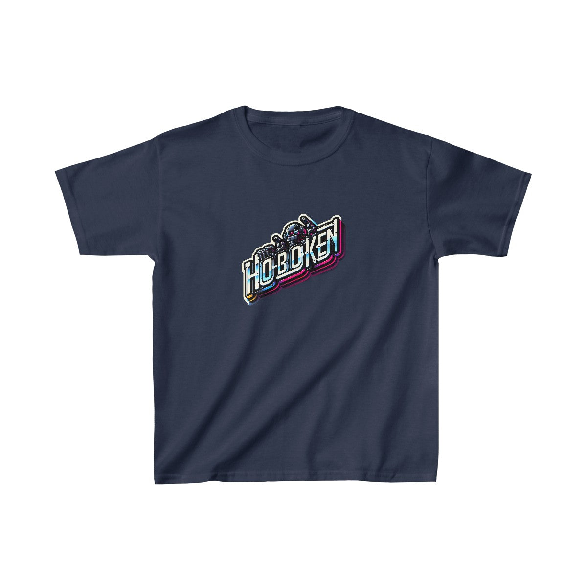 Kids SynthwaveBubble Letters T-Shirt Image 9