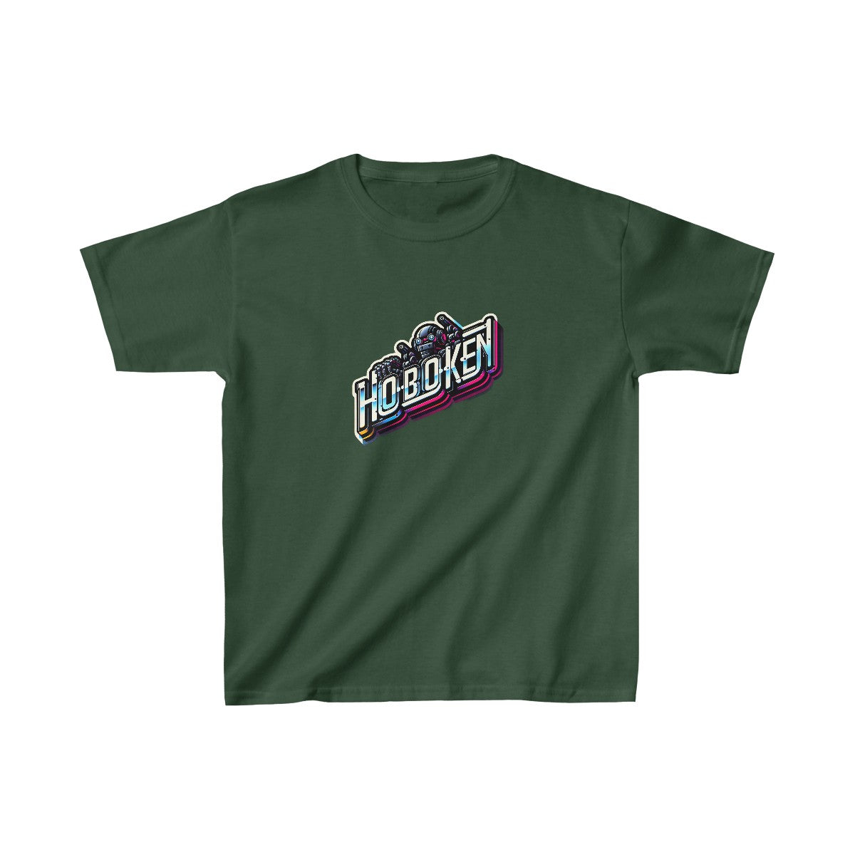 Kids SynthwaveBubble Letters T-Shirt Image 7