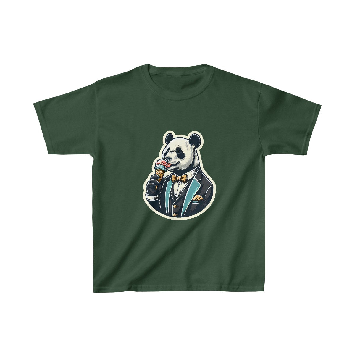 Kids VintagePanda in a Suit T-Shirt Image 7