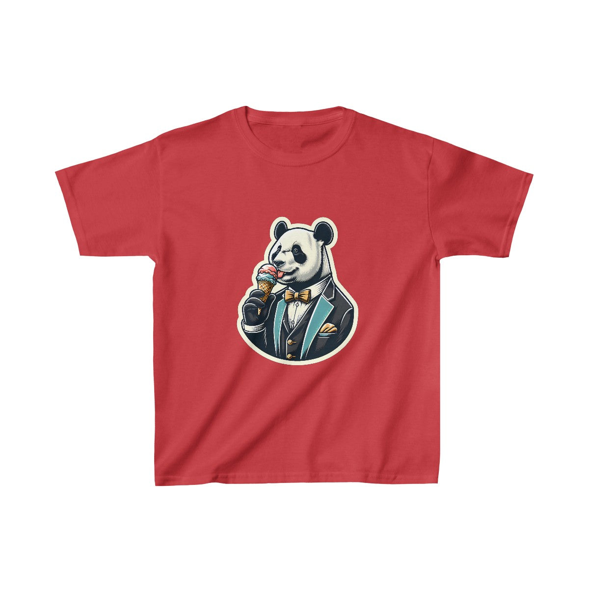 Kids VintagePanda in a Suit T-Shirt Image 11