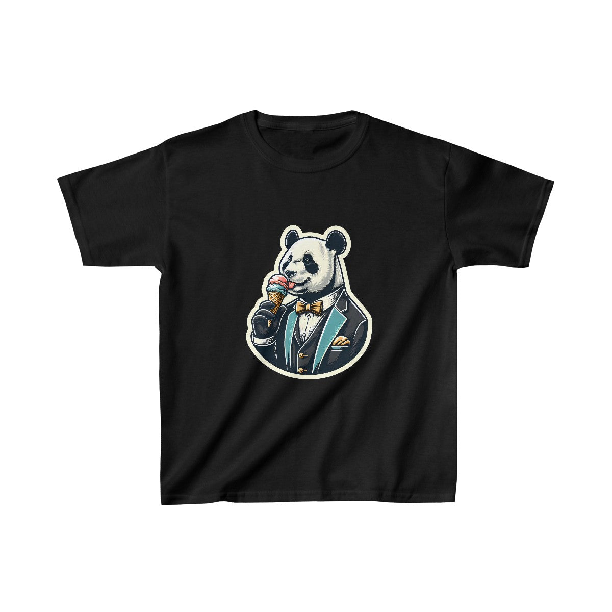 Kids VintagePanda in a Suit T-Shirt  Image 3
