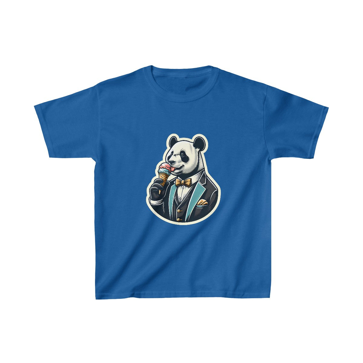 Kids VintagePanda in a Suit T-Shirt Image 8