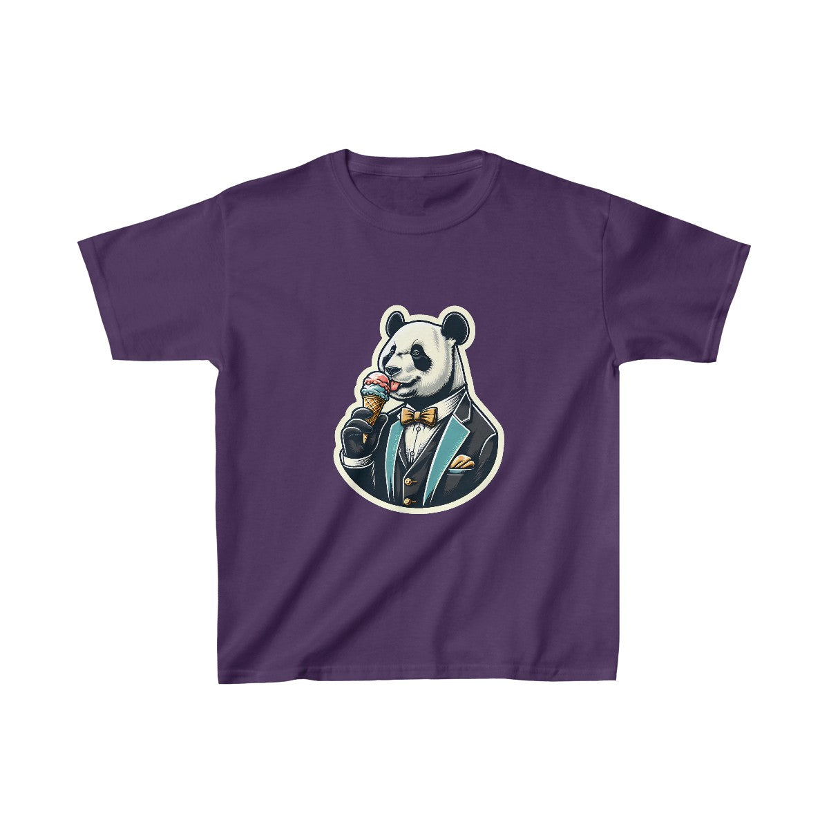 Kids VintagePanda in a Suit T-Shirt Image 10