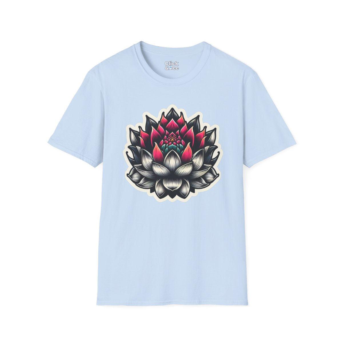 NoirLotus Flower Unique T-Shirt Image 14