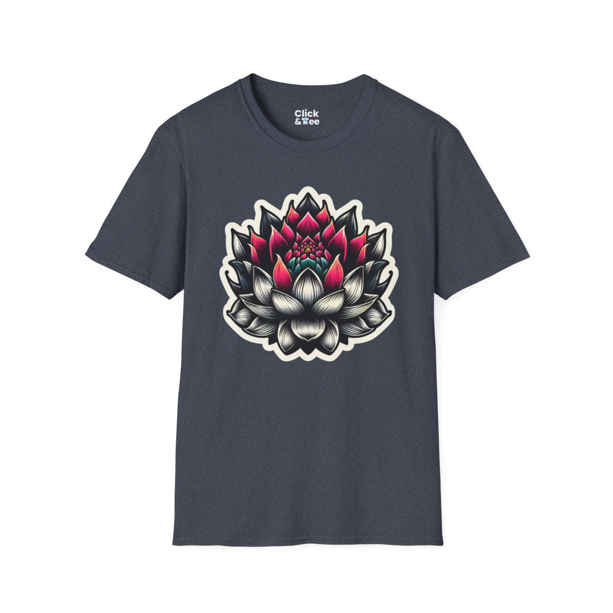 NoirLotus Flower Unique T-Shirt Image 19