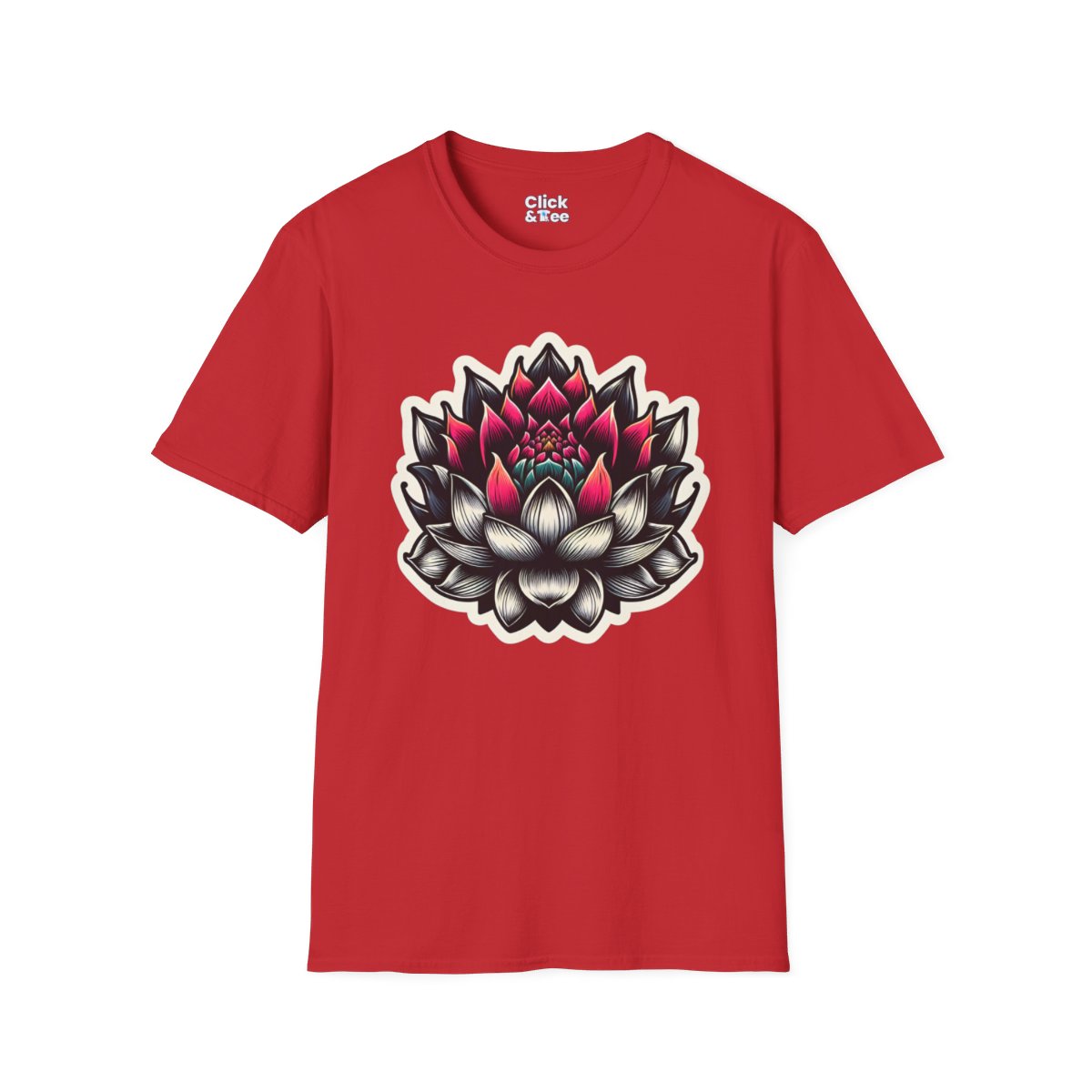 NoirLotus Flower Unique T-Shirt Image 20