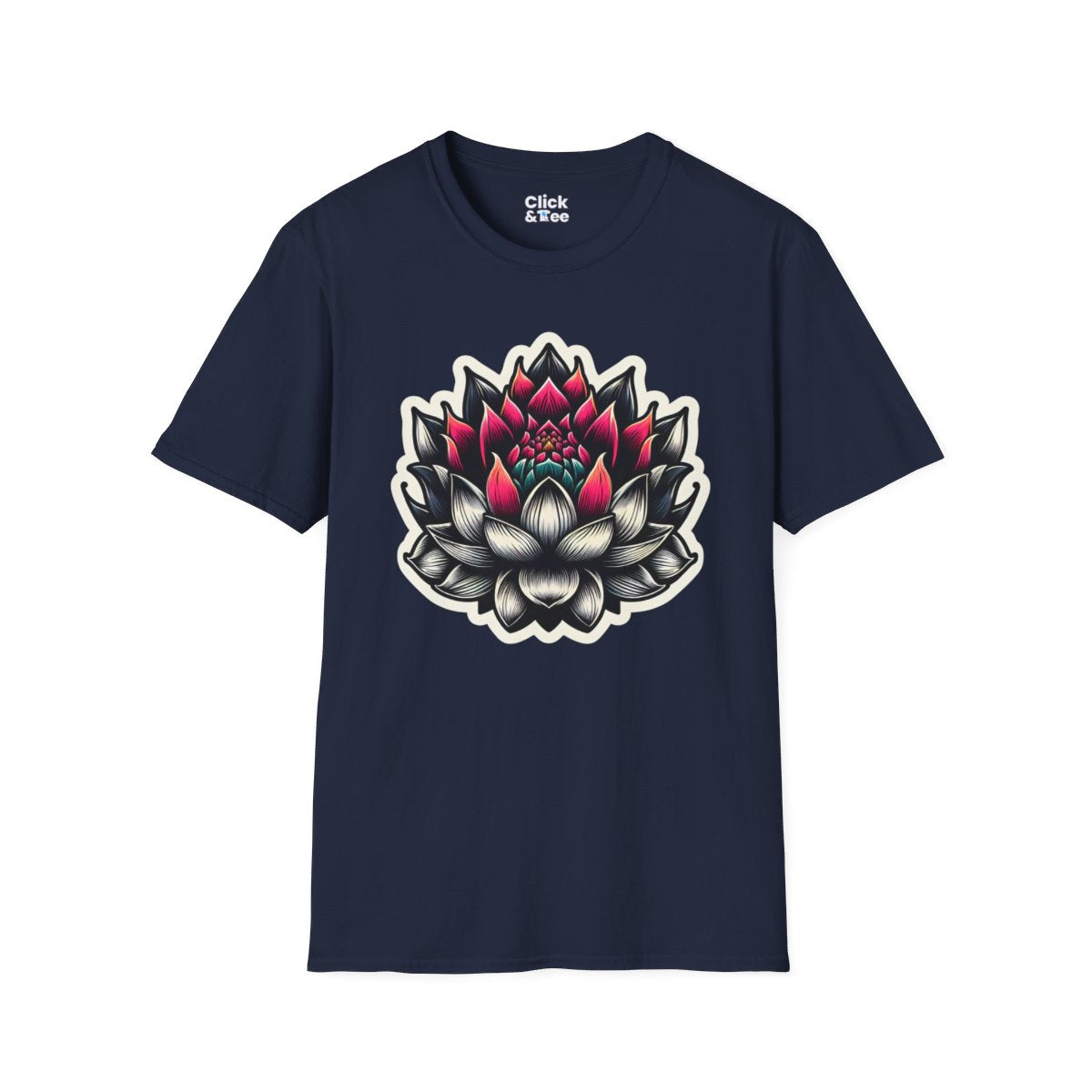 NoirLotus Flower Unique T-Shirt Image 18