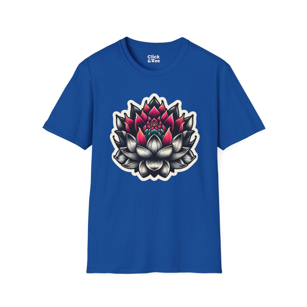 NoirLotus Flower Unique T-Shirt Image 17