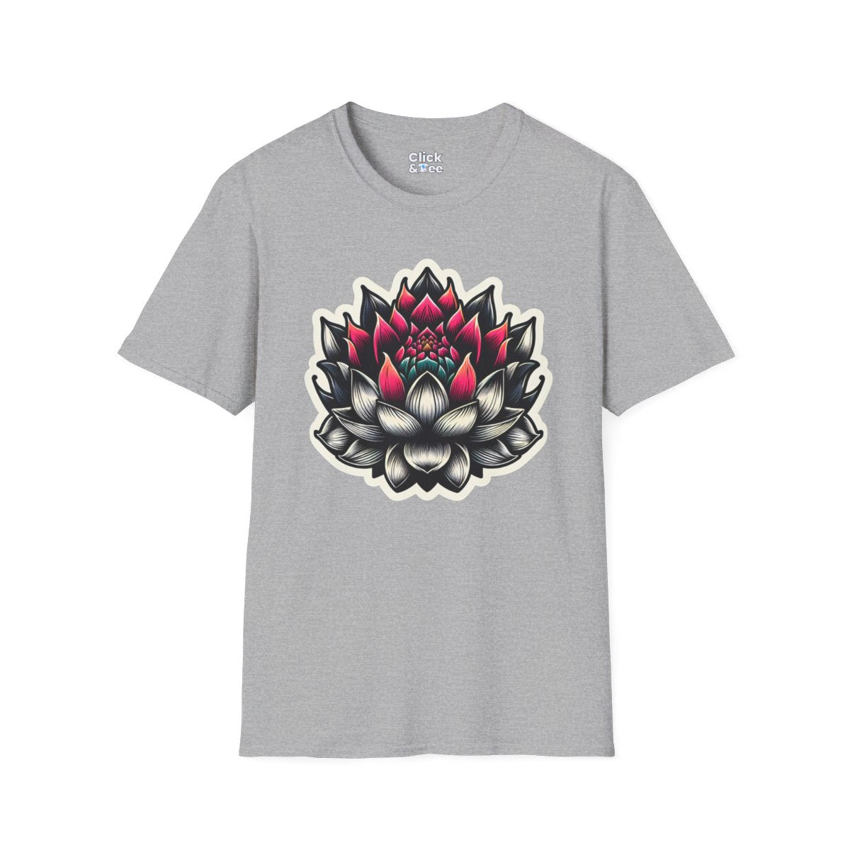 NoirLotus Flower Unique T-Shirt  Image 2