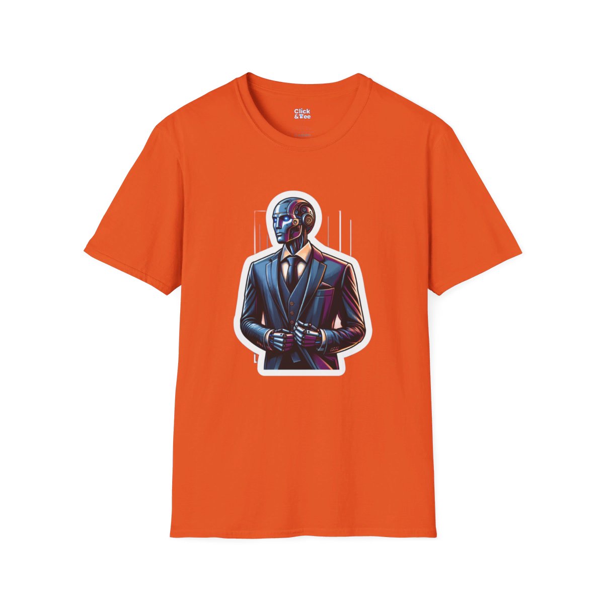 RealisticHumanoid Robot Gentleman Unique T-Shirt Image 9