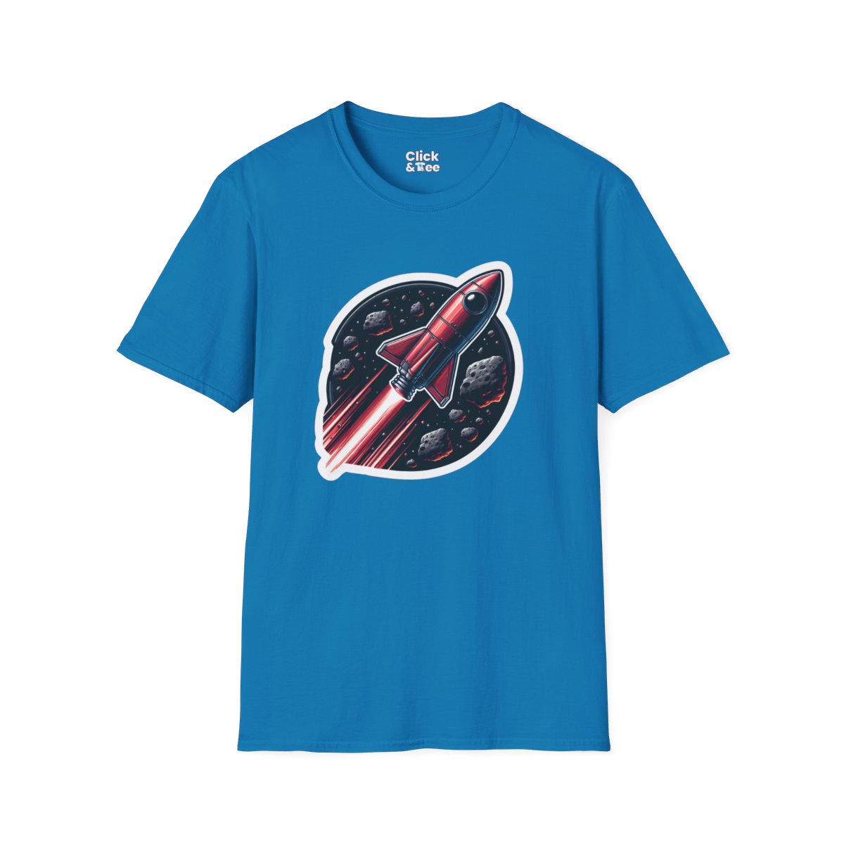 RealisticRetro Futuristic Rocketship Unique T-Shirt Image 15