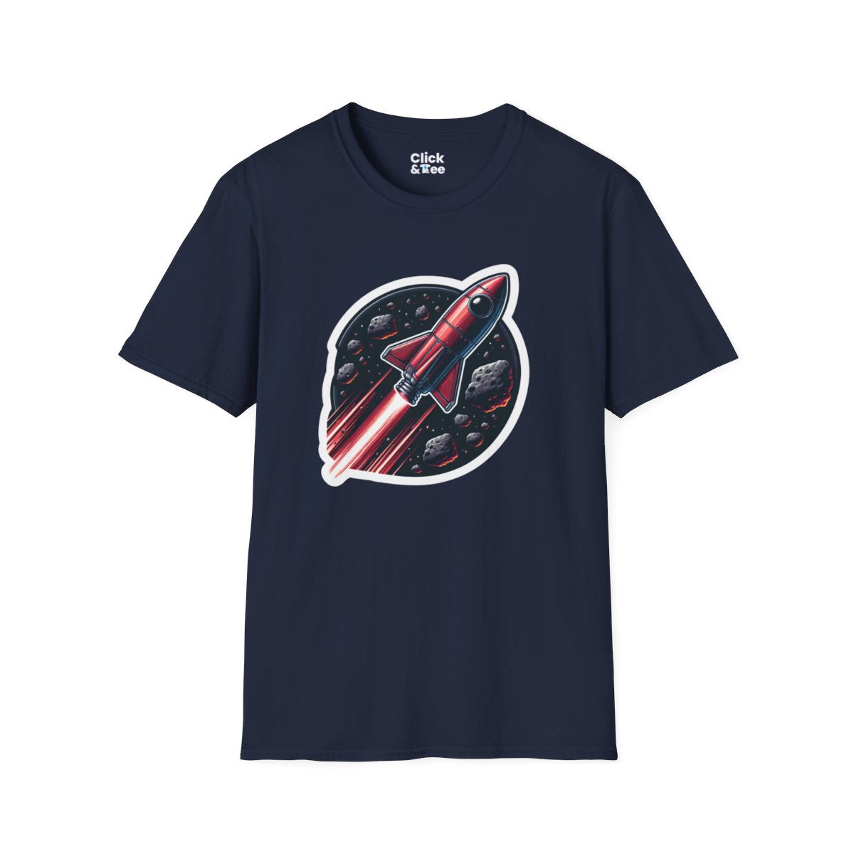 RealisticRetro Futuristic Rocketship Unique T-Shirt Image 18