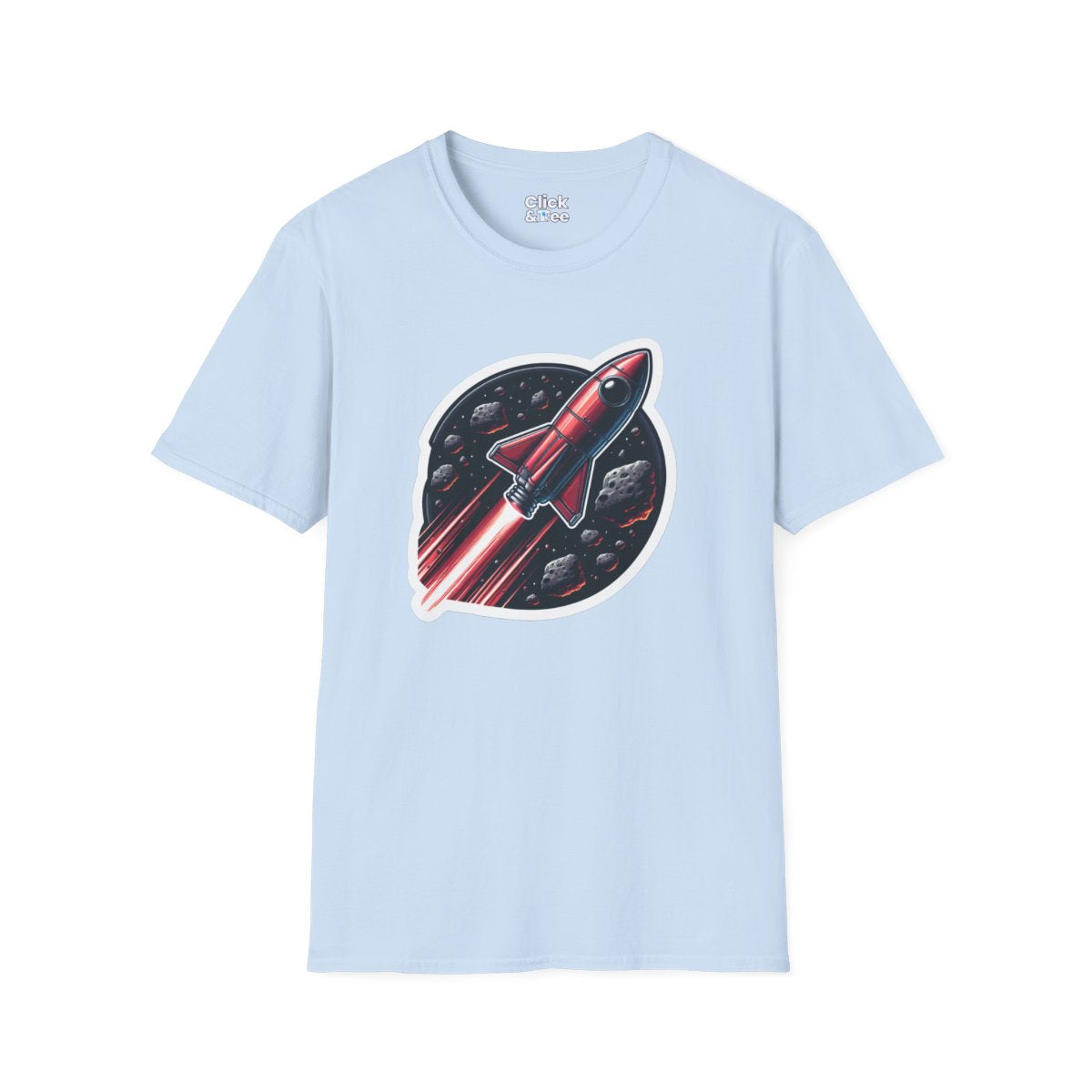 RealisticRetro Futuristic Rocketship Unique T-Shirt Image 14
