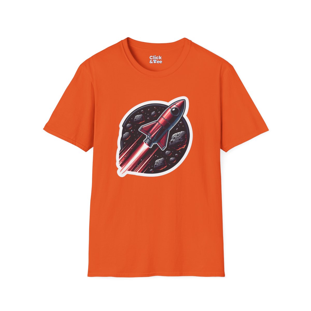 RealisticRetro Futuristic Rocketship Unique T-Shirt Image 9