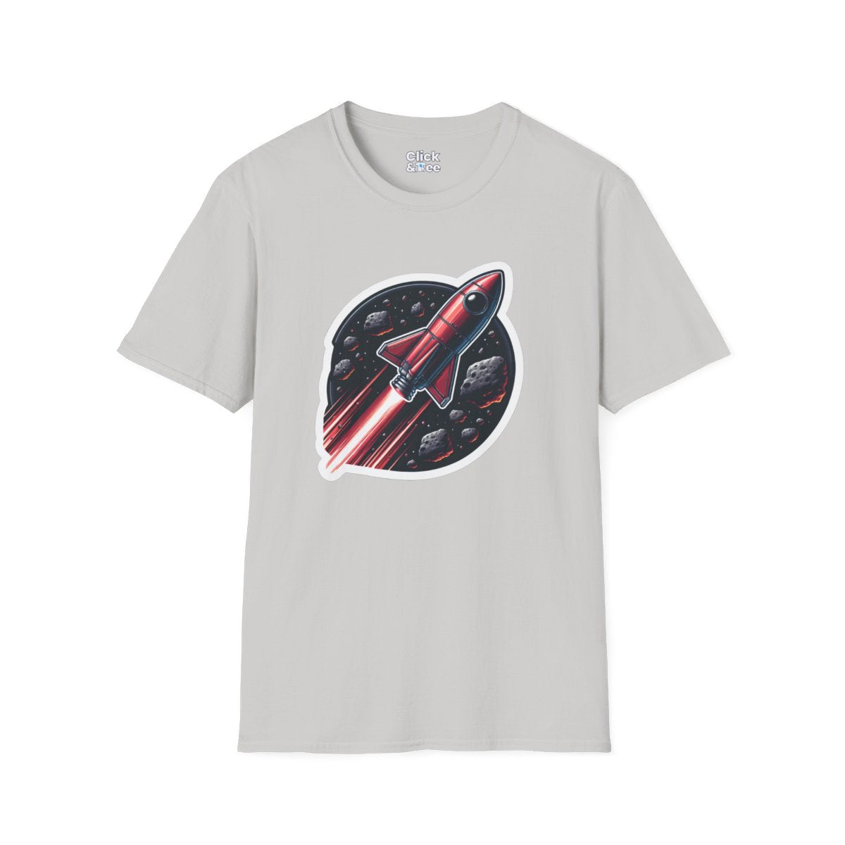 RealisticRetro Futuristic Rocketship Unique T-Shirt  Image 5