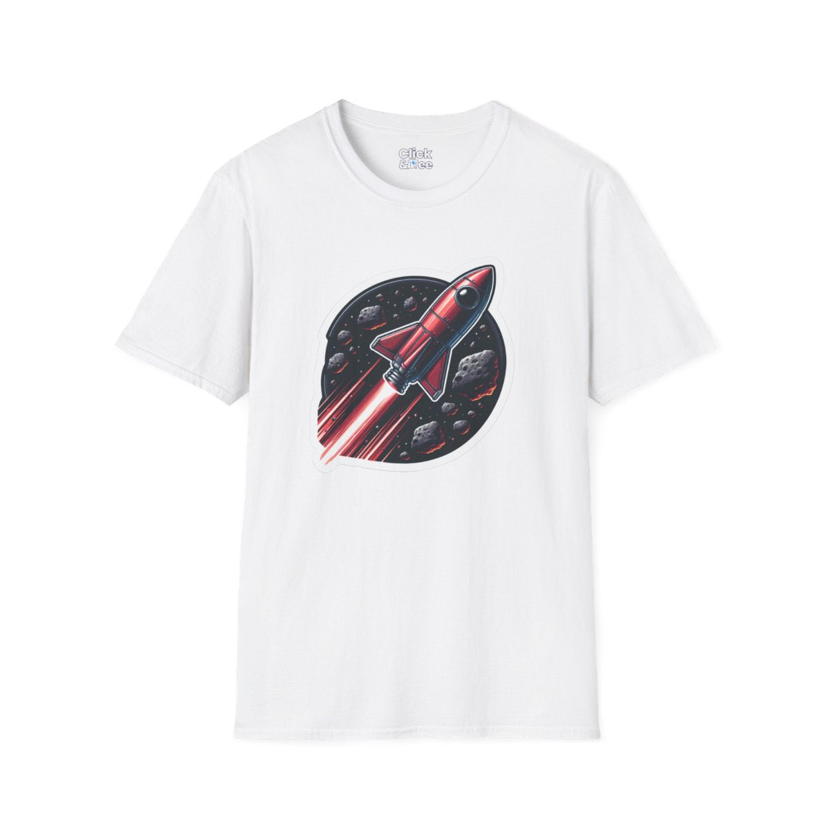RealisticRetro Futuristic Rocketship Tee Image 6