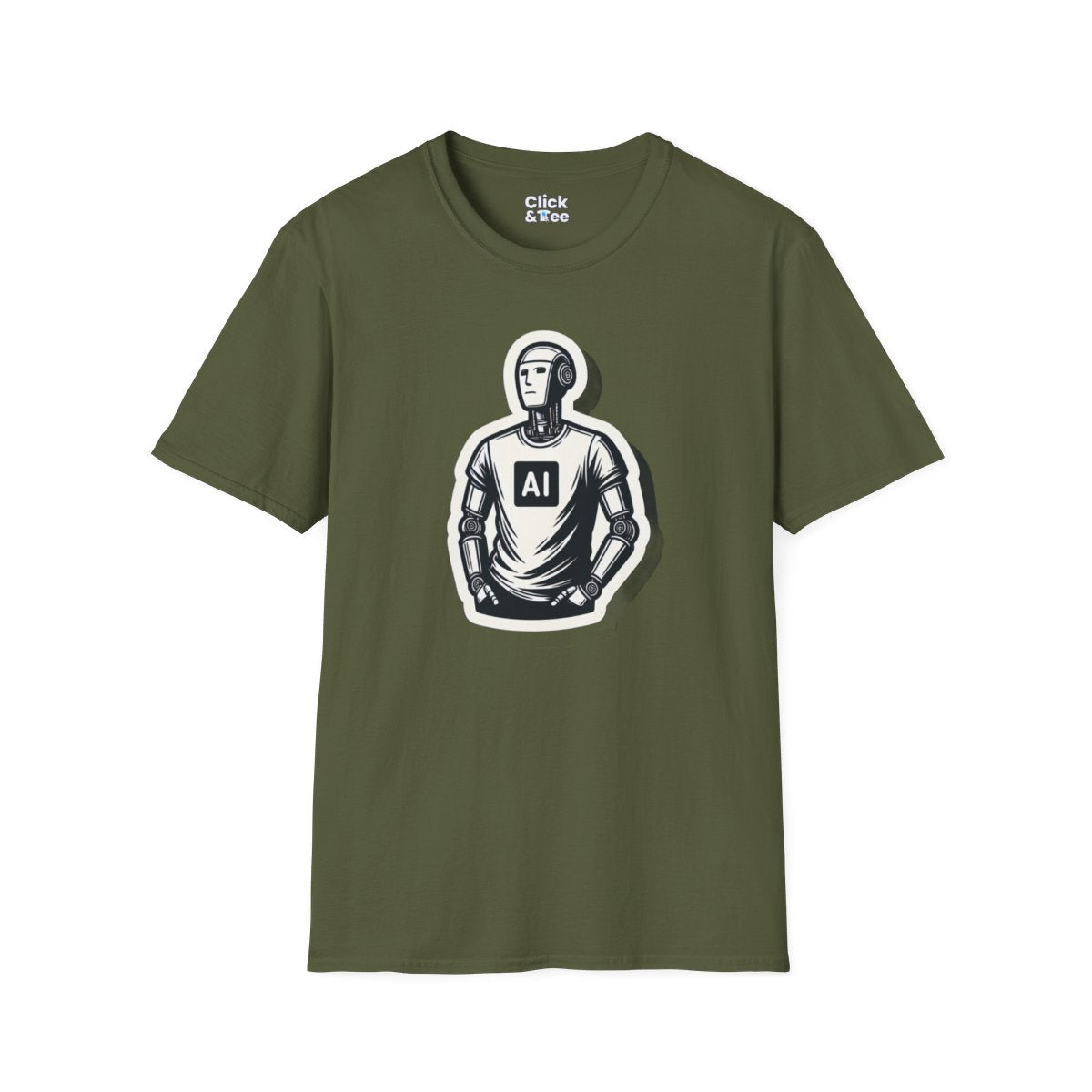 RetroHumanoid AI Robot Unique T-Shirt Image 11