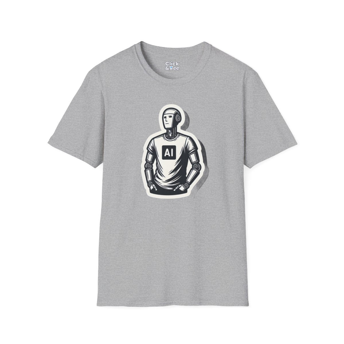 RetroHumanoid AI Robot Unique T-Shirt Image 8