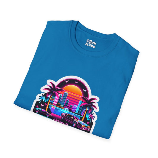 SynthwaveMiami Beach Unique T-Shirt Image 1