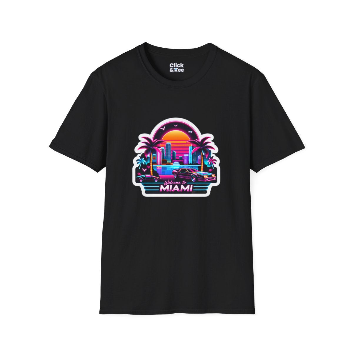 SynthwaveMiami Beach Unique T-Shirt  Image 3