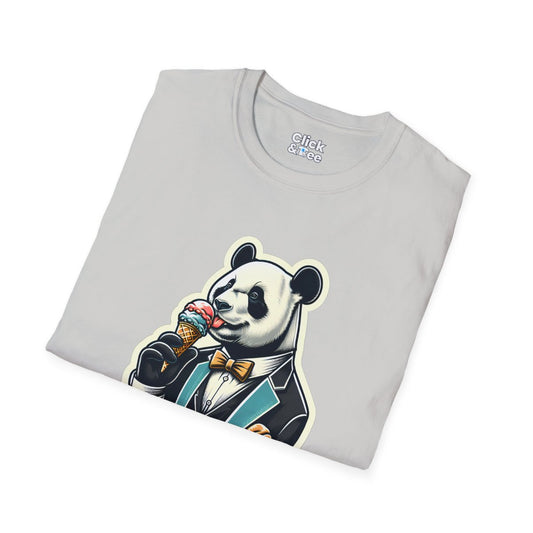 VintagePanda in a Suit Unique T-Shirt Image 1